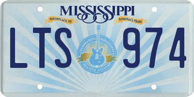MS license plate LTS974