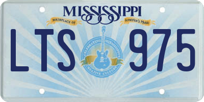 MS license plate LTS975
