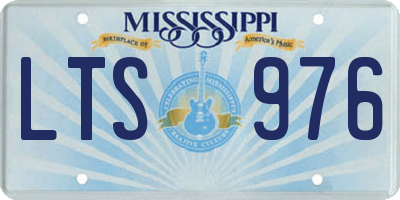MS license plate LTS976