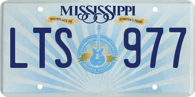 MS license plate LTS977