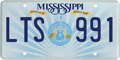 MS license plate LTS991