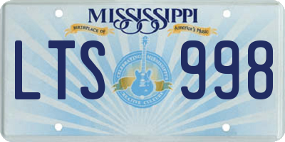 MS license plate LTS998