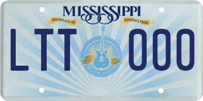 MS license plate LTT000