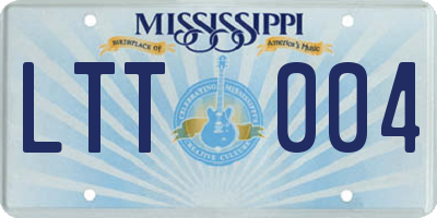 MS license plate LTT004