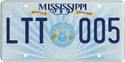 MS license plate LTT005
