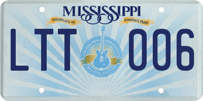MS license plate LTT006