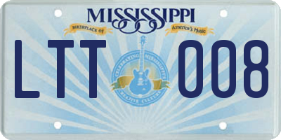 MS license plate LTT008