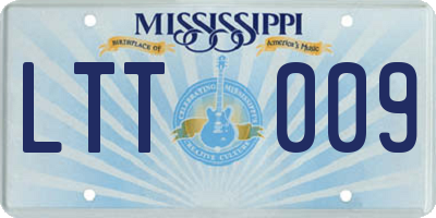 MS license plate LTT009