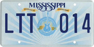 MS license plate LTT014
