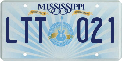 MS license plate LTT021