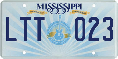 MS license plate LTT023