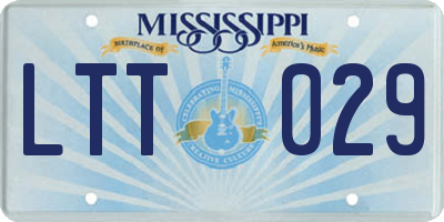 MS license plate LTT029