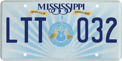 MS license plate LTT032