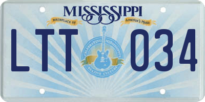 MS license plate LTT034