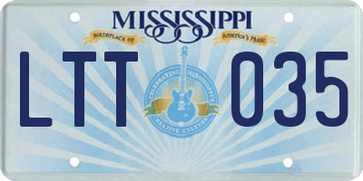 MS license plate LTT035