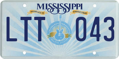 MS license plate LTT043