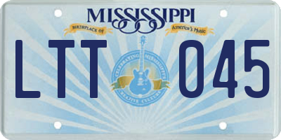 MS license plate LTT045