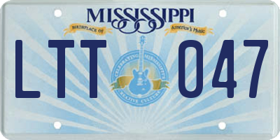 MS license plate LTT047