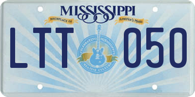 MS license plate LTT050
