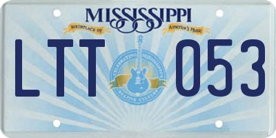 MS license plate LTT053