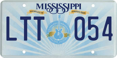MS license plate LTT054