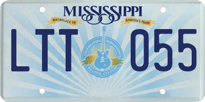 MS license plate LTT055