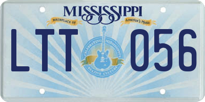 MS license plate LTT056