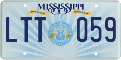 MS license plate LTT059