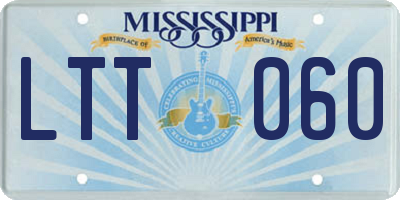 MS license plate LTT060