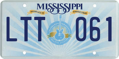 MS license plate LTT061