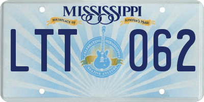 MS license plate LTT062