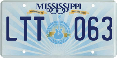 MS license plate LTT063