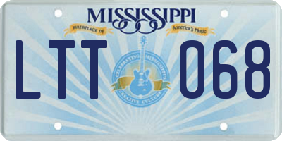 MS license plate LTT068