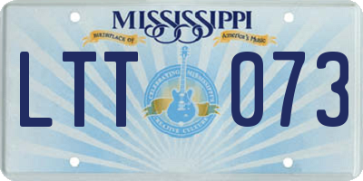 MS license plate LTT073