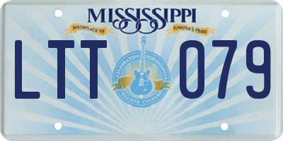 MS license plate LTT079
