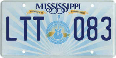MS license plate LTT083