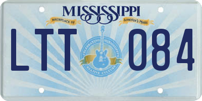 MS license plate LTT084