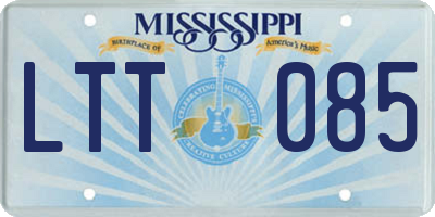 MS license plate LTT085