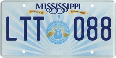 MS license plate LTT088