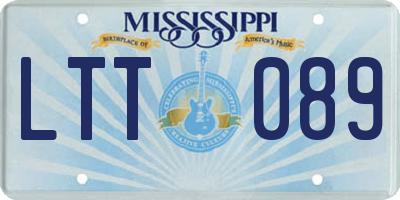 MS license plate LTT089