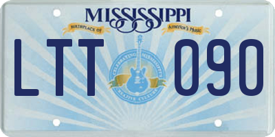 MS license plate LTT090