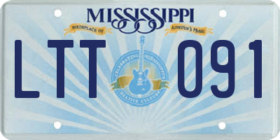 MS license plate LTT091