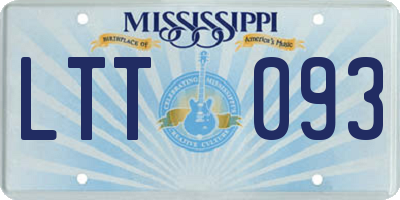 MS license plate LTT093