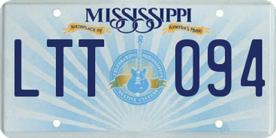 MS license plate LTT094