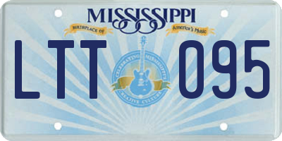MS license plate LTT095
