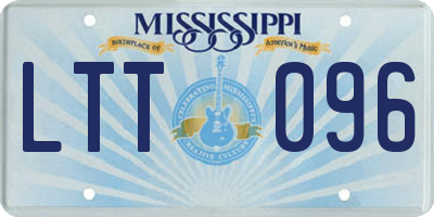 MS license plate LTT096