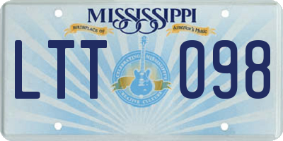 MS license plate LTT098