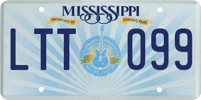 MS license plate LTT099