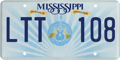 MS license plate LTT108