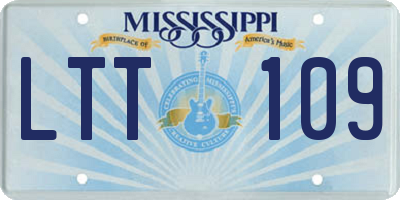 MS license plate LTT109